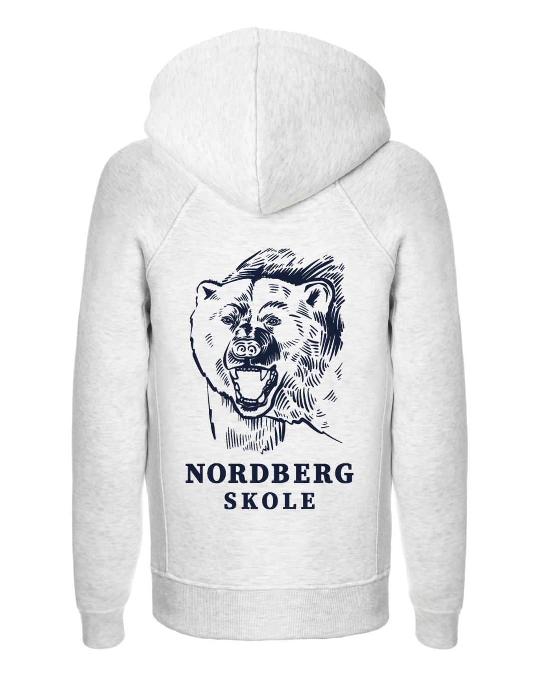 Zip hood lys grå bak nordborg